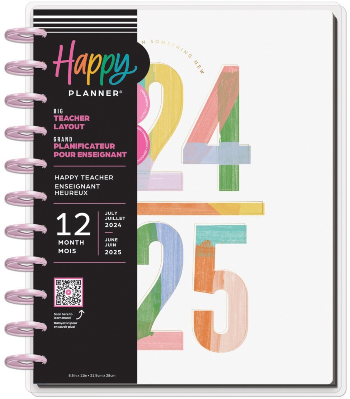 Happy Planner Big 12- Month Teacher Planner-Happy Teacher; July '24 - June '25